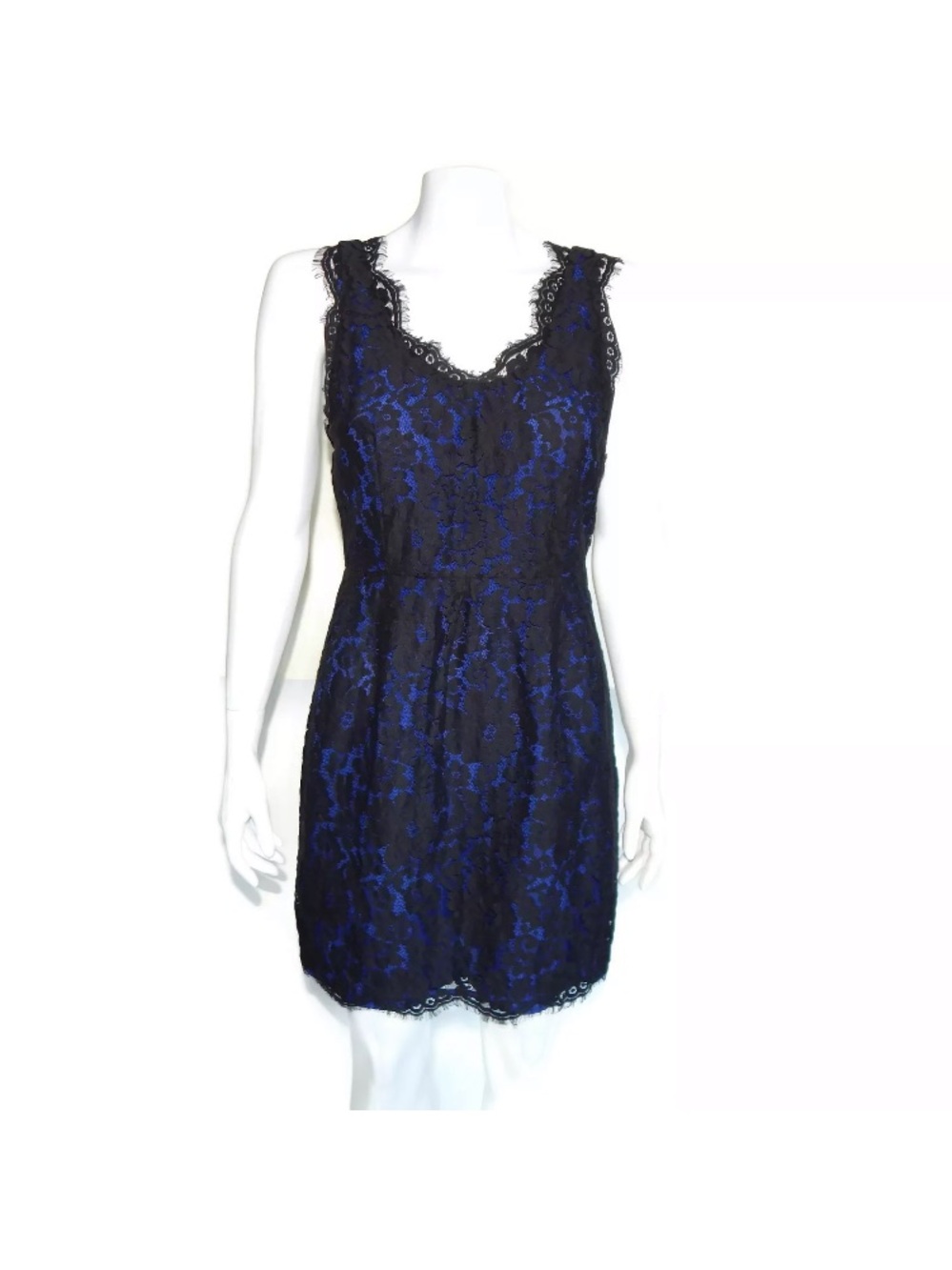 Joie Rori Black Lace Sleeveless Sheath Mini Cocktail Party Dress Sz M